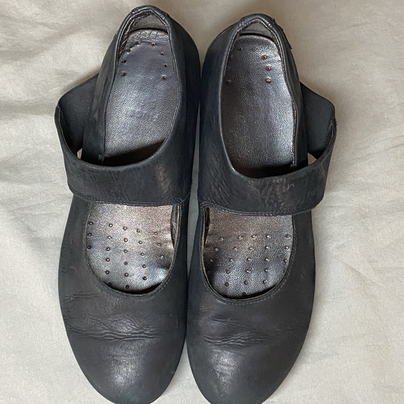 Mephisto Women's US 8‎ Black Leather Heeled Mary Jane Clogs Comfort Shoes - Picture 4 of 10